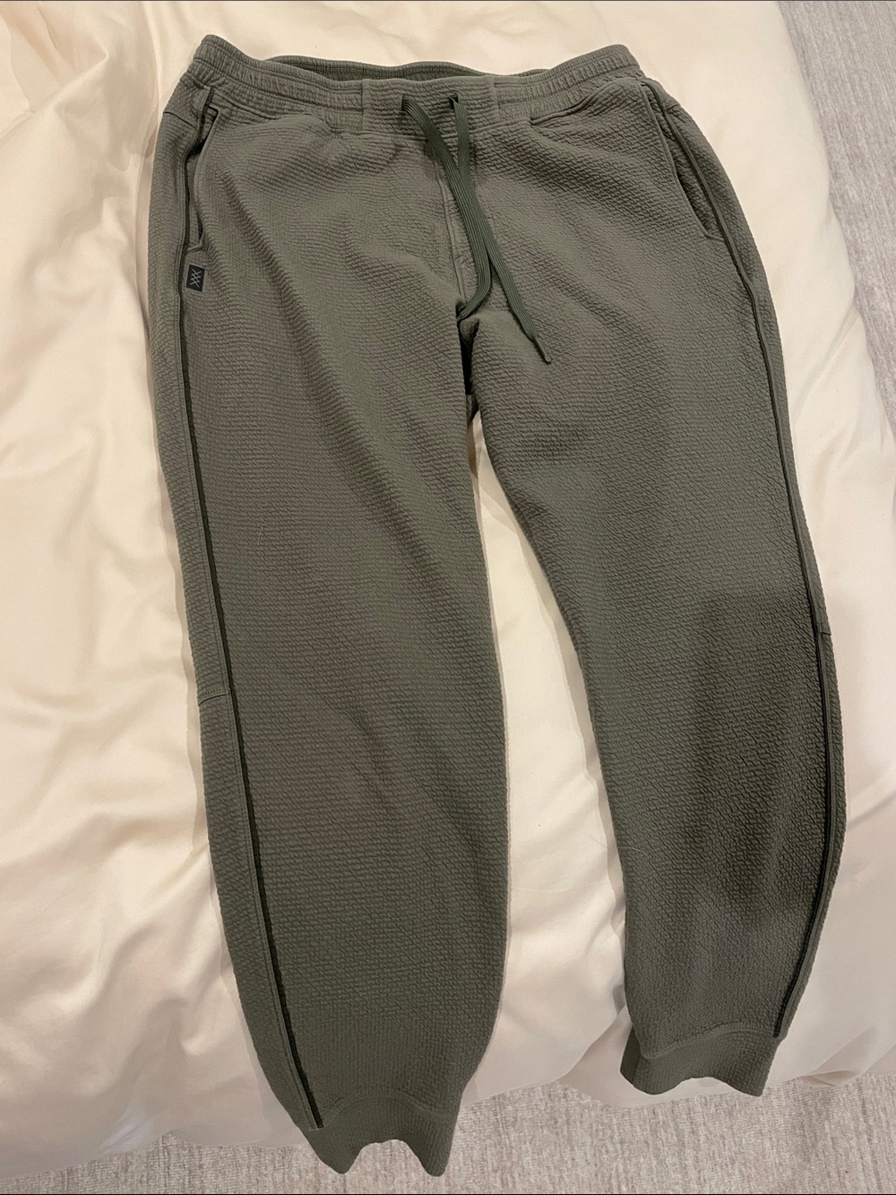 RHONE Olive Waffle Knit Joggers